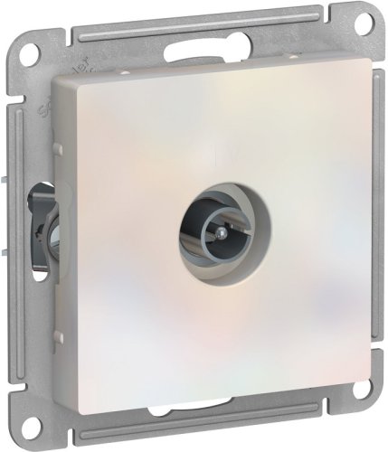 Розетка TV Коннектор без рамки Systeme Electric AtlasDesign 1-м. жемчуг картинка